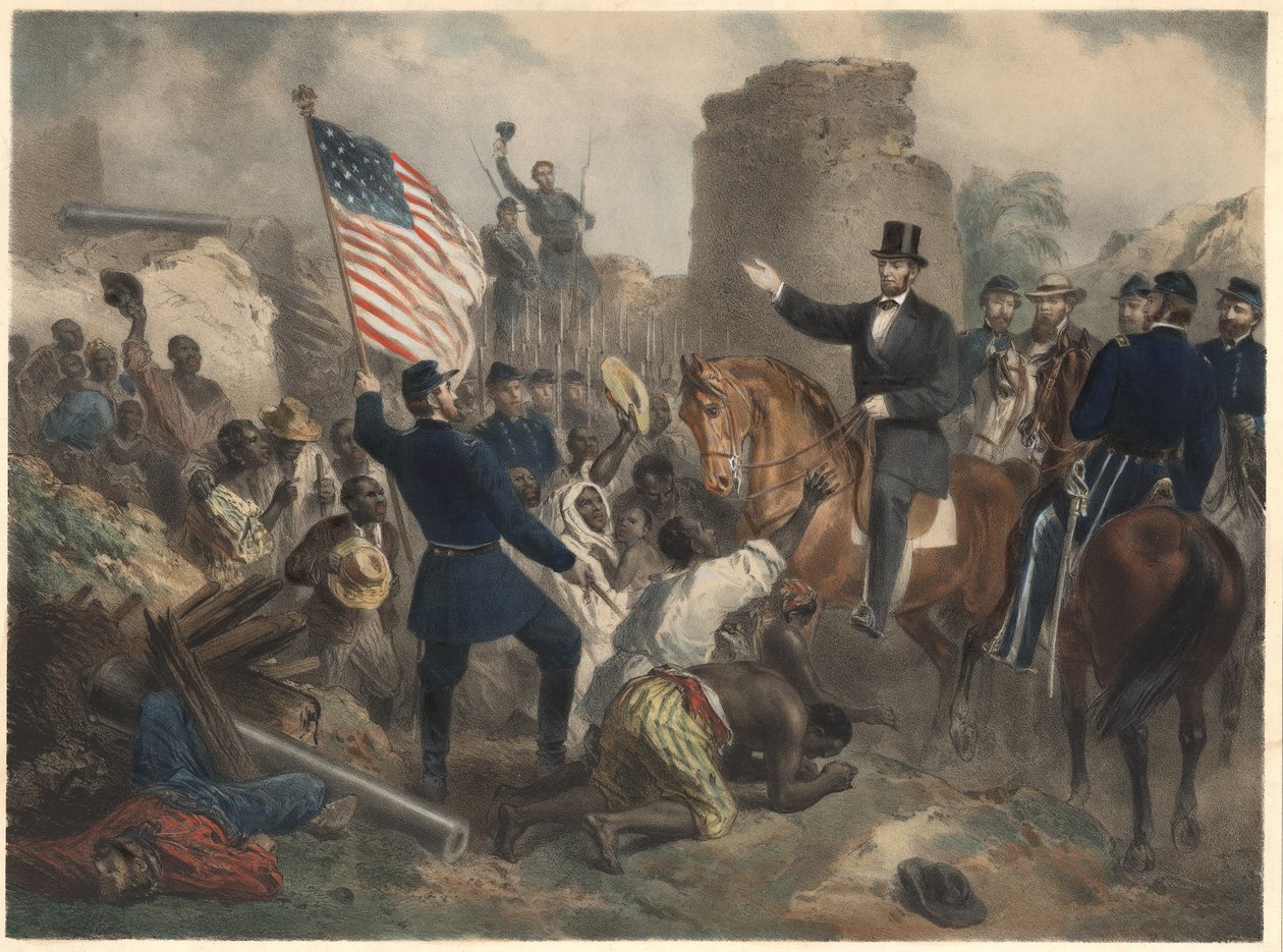 Lincoln à City Point, pub. 1865 - American School