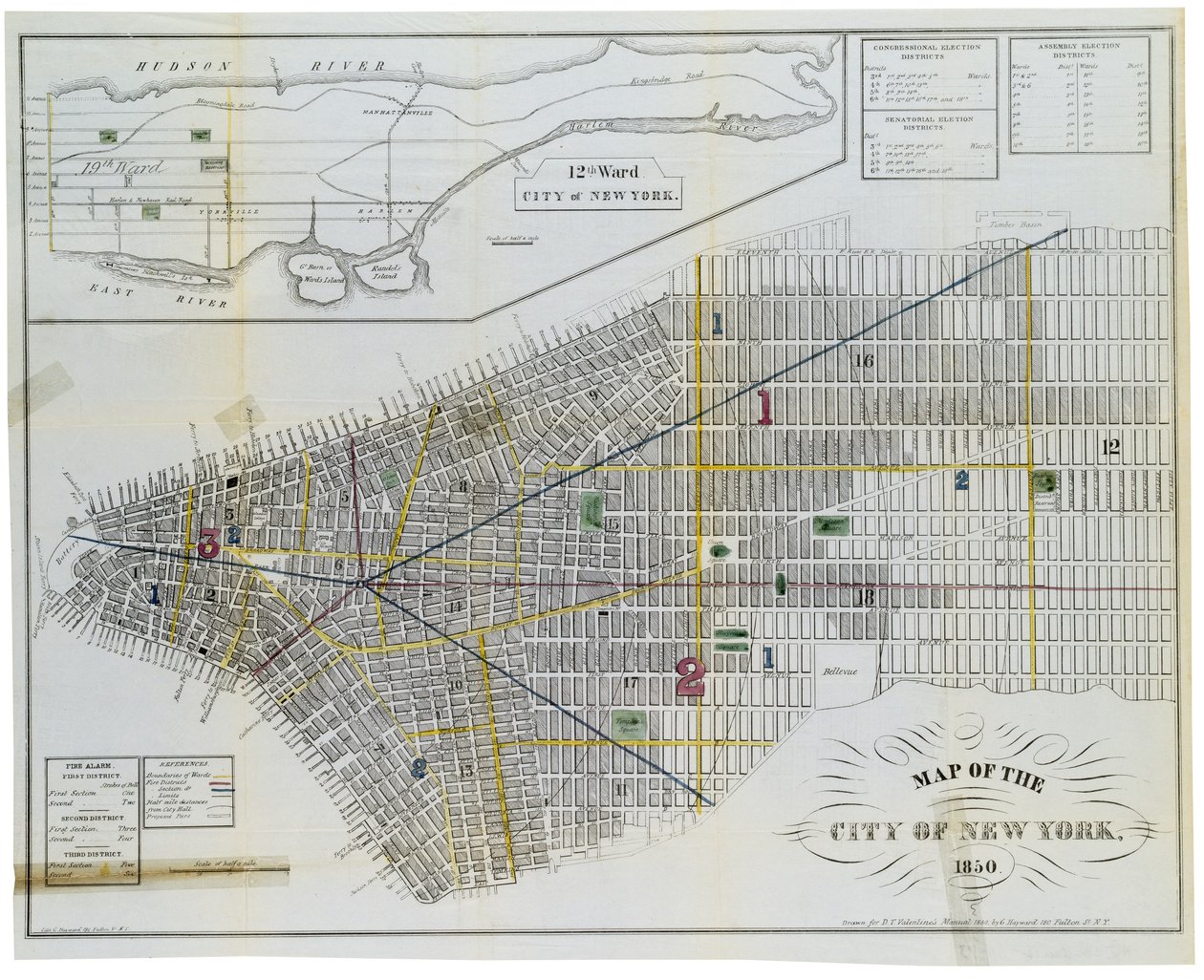 Carte de la ville de New York - American School