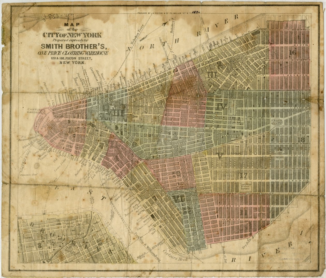 Carte de la ville de New York: préparée spécialement pour Smith Brother