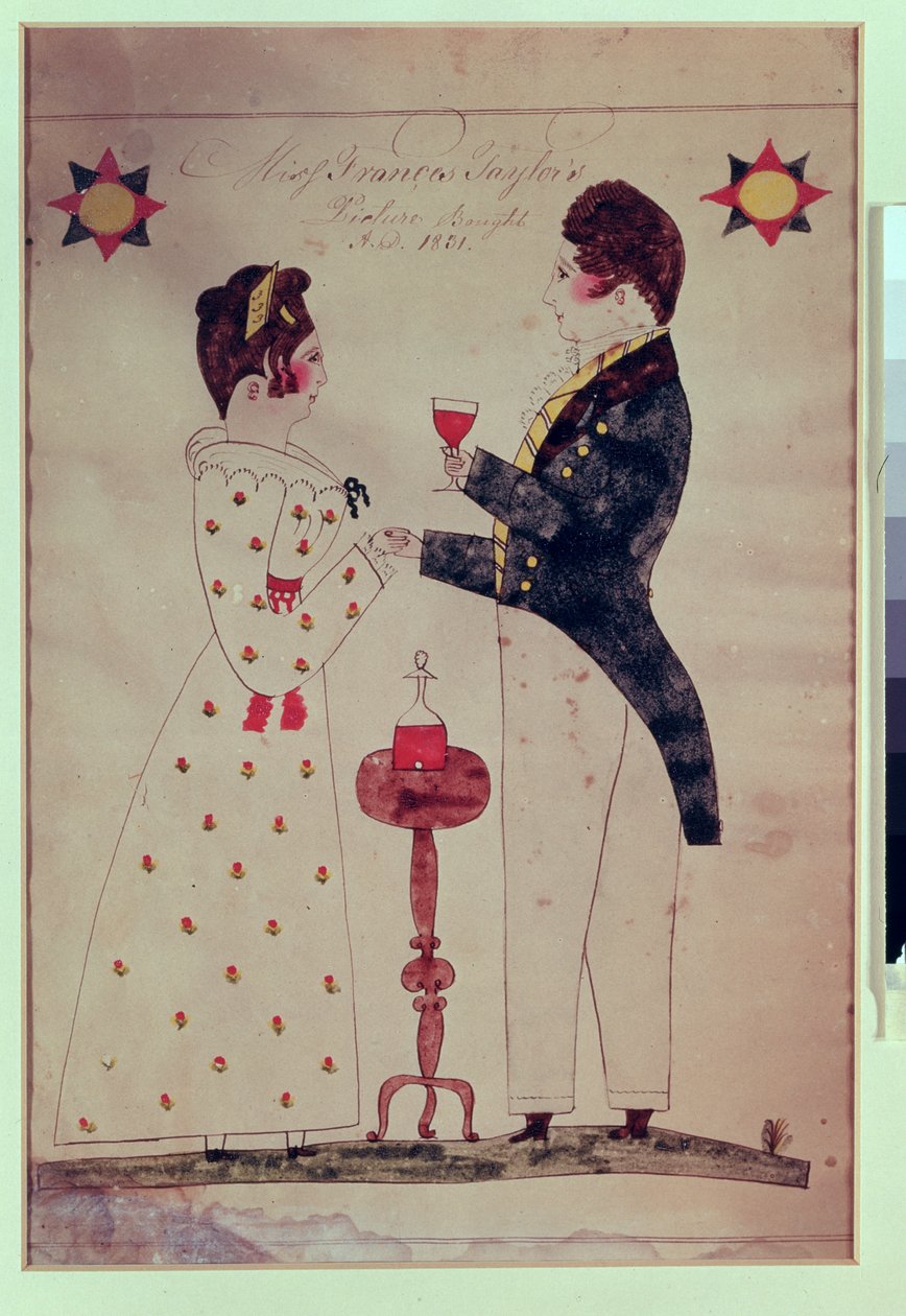 Miss Francis Taylor et son fiancé, 1831 - American School