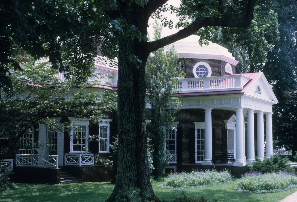 Monticello, conçu par Thomas Jefferson - American School