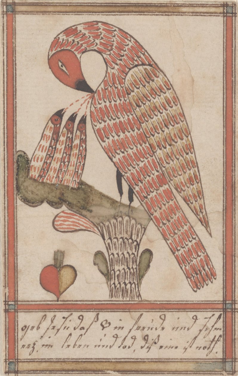 Pélican dans sa piété, vers 1800 - American School