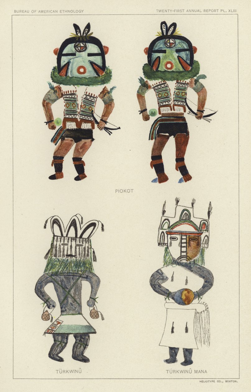 Piokot, Turkwinu, Turkwinu Mana (lithographie couleur) - American School