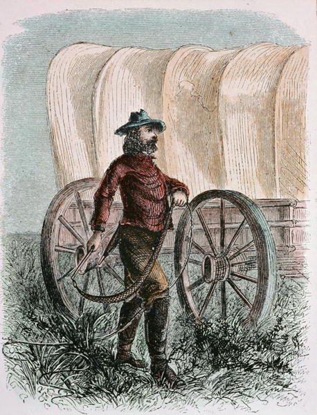 Pionnier Bullcracker tenant son fouet - American School