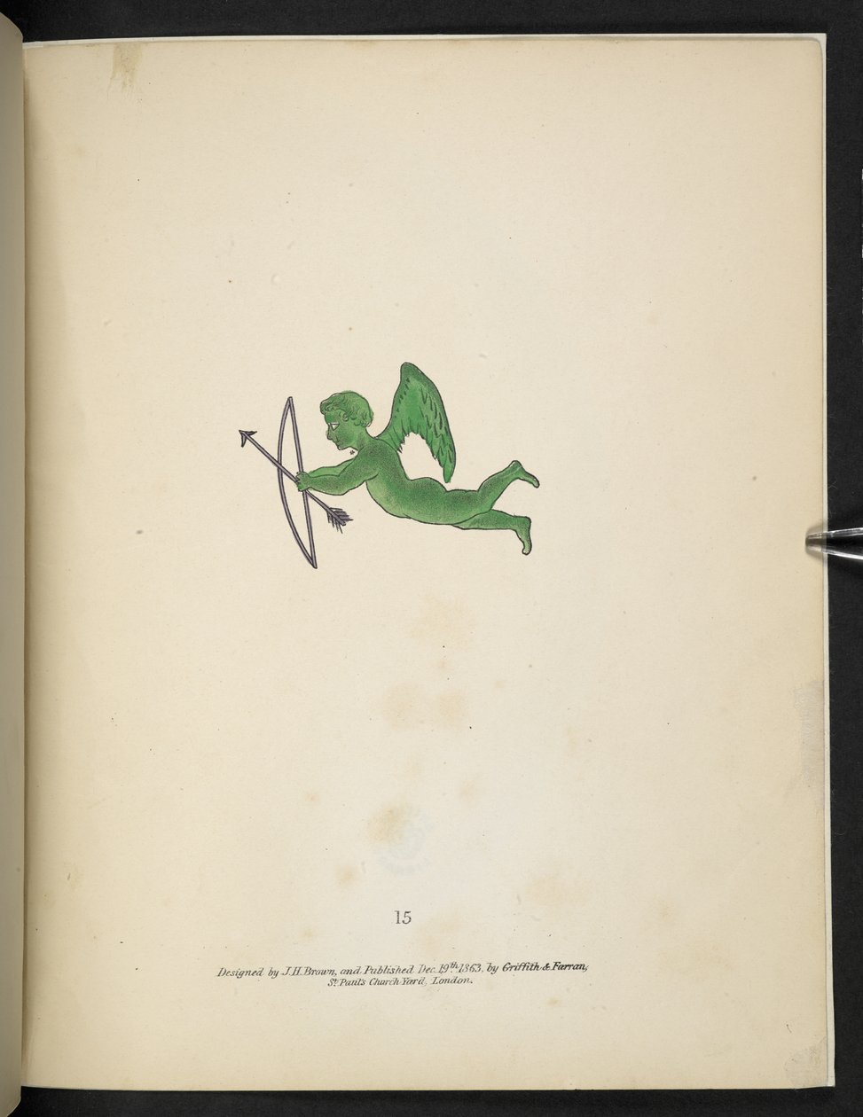 Planche 15. Figure de Cupidon vert. Spectropia; ou, Surprenantes illusions spectrales montrant des fantômes partout, et de n