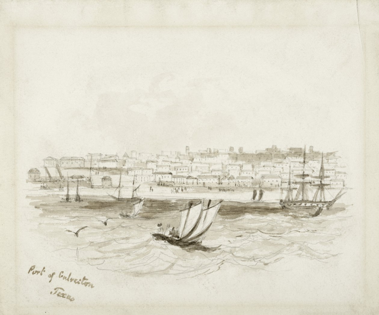 Port de Galveston, Texas, fin des années 1800 - American School