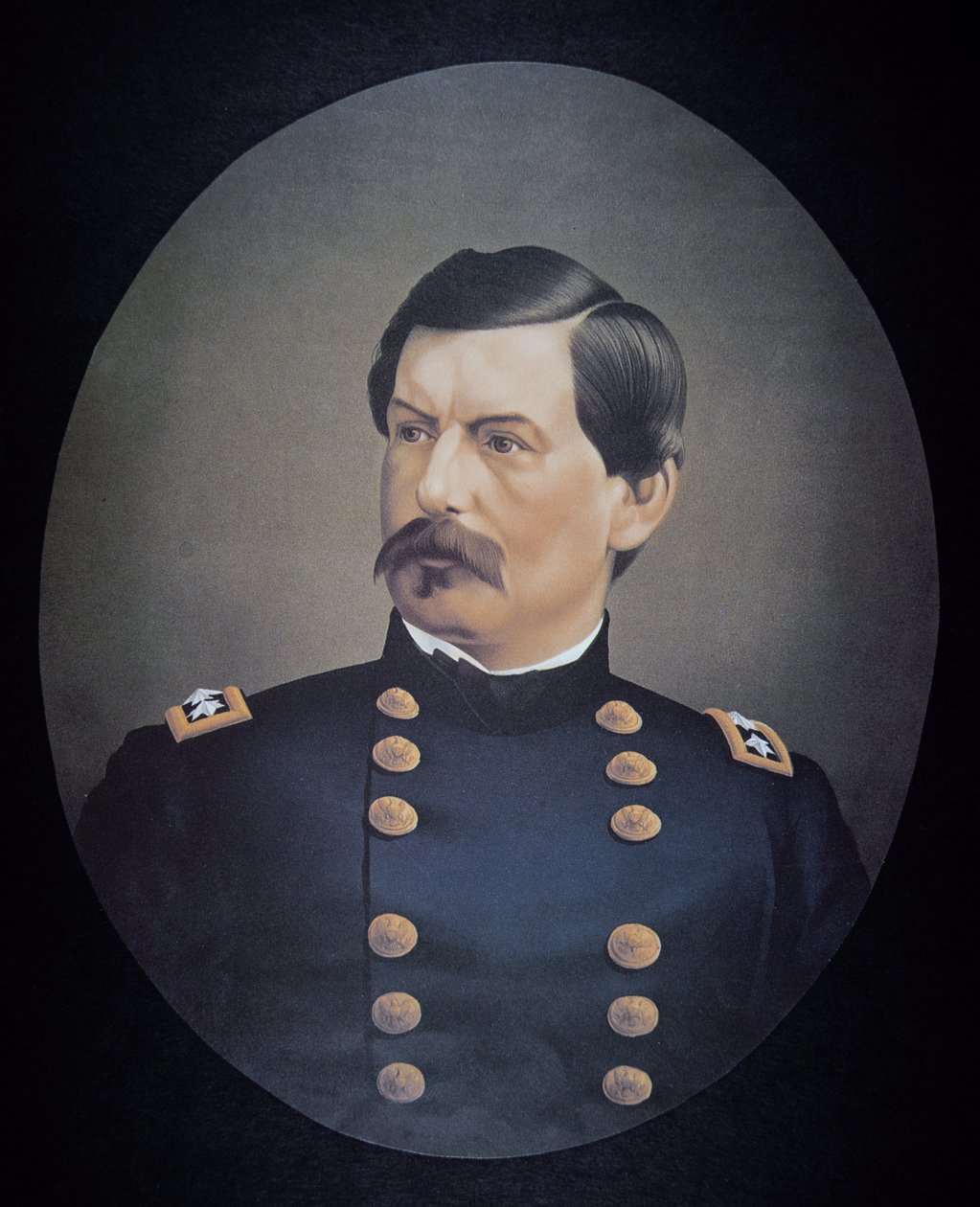 Portrait du général George B. McClellan - American School