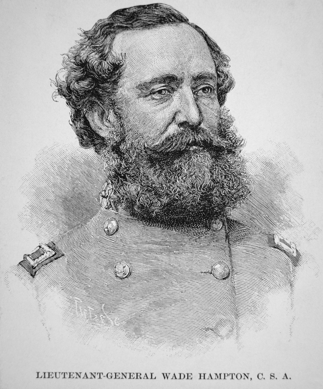 Portrait du lieutenant général Wade Hampton - American School
