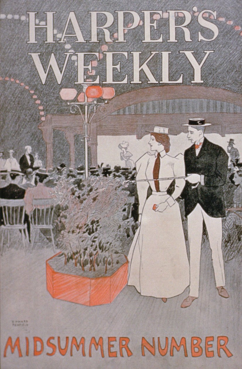 Affiche publicitaire pour Harpers Weekly, Numéro d