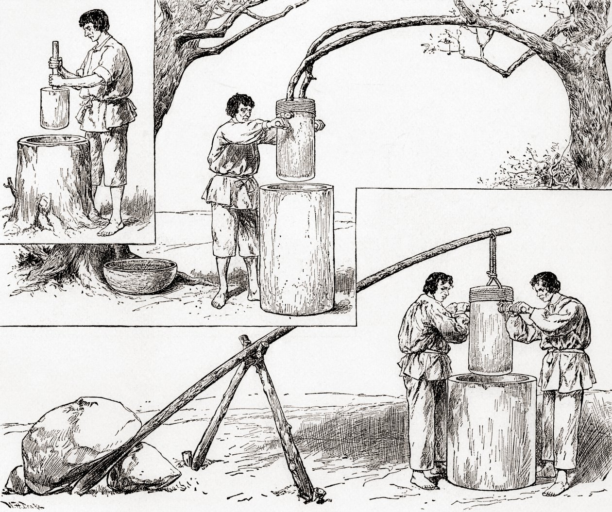 Modes primitives de broyage du maïs, de 
