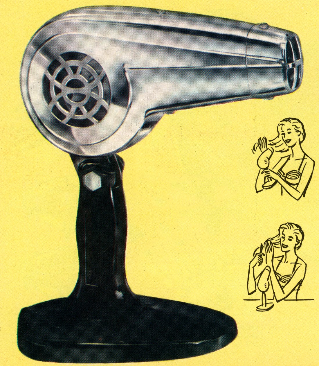 Sèche-cheveux rétro chromé - American School