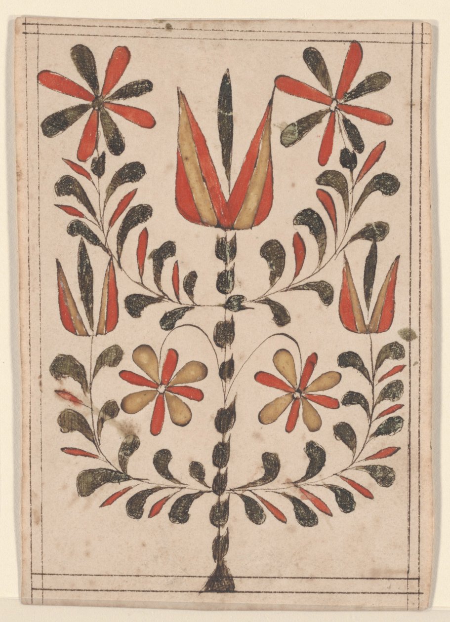 Récompense de mérite (Belohnung), peinture Fraktur - American School
