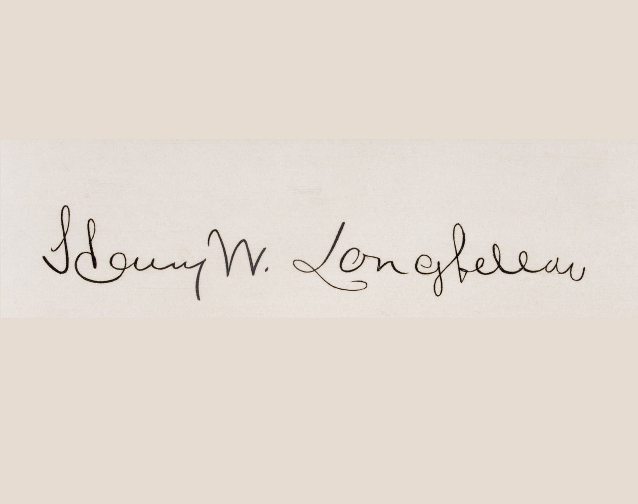 Signature de Henry Wadsworth Longfellow - American School