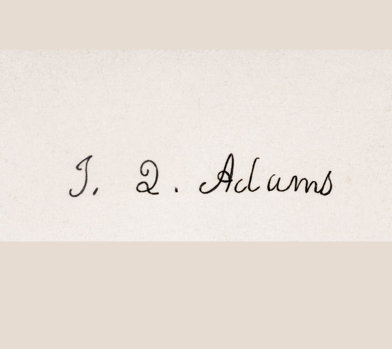 Signature de John Quincy Adams - American School