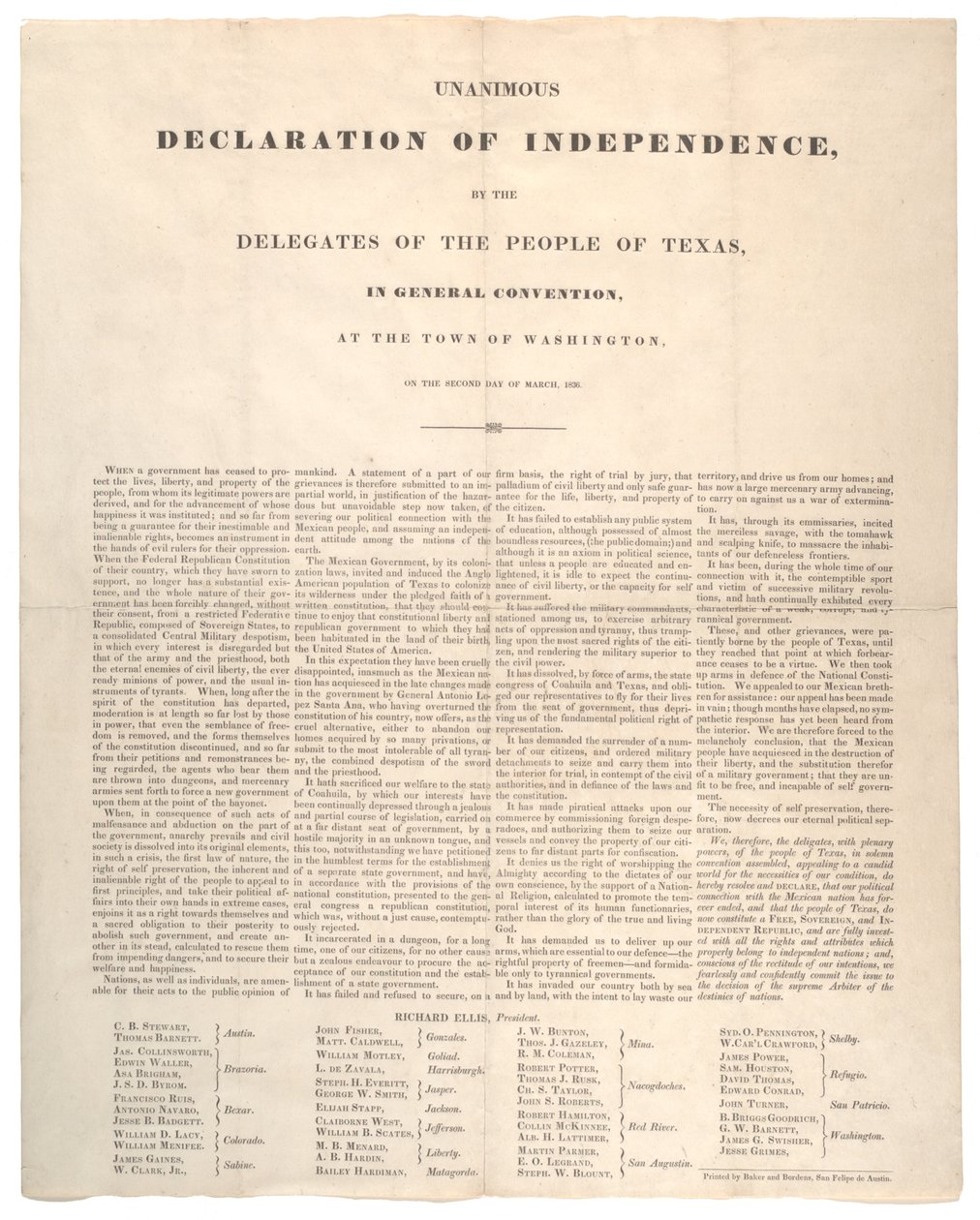 Déclaration d