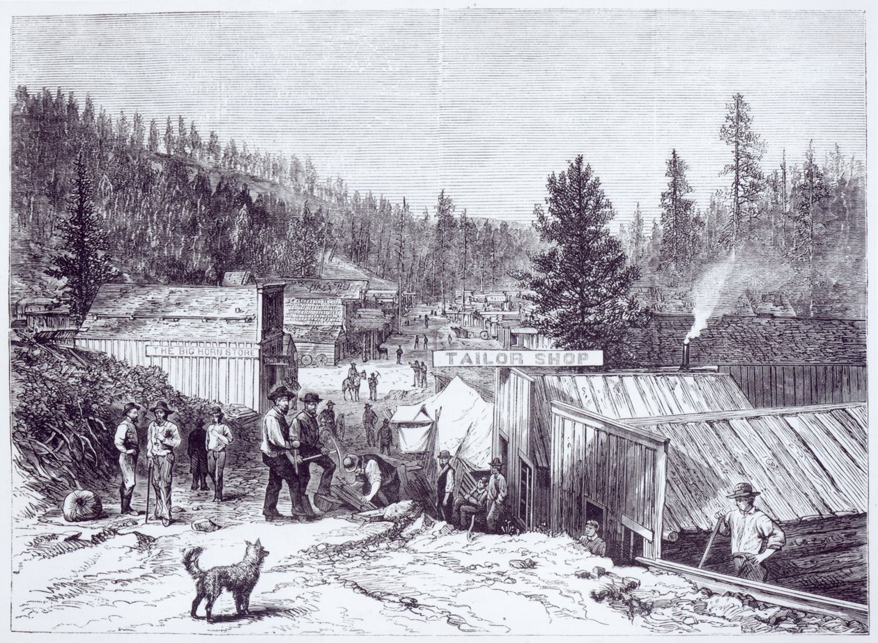 La guerre indienne, Deadwood City, Black Hills du Dakota, d