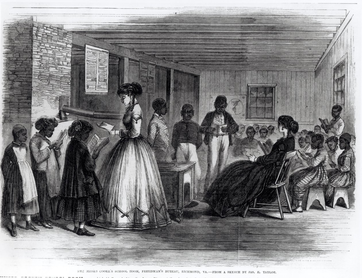 Salle de classe des demoiselles Cooke, Bureau des Affranchis, Richmond, Va., de 