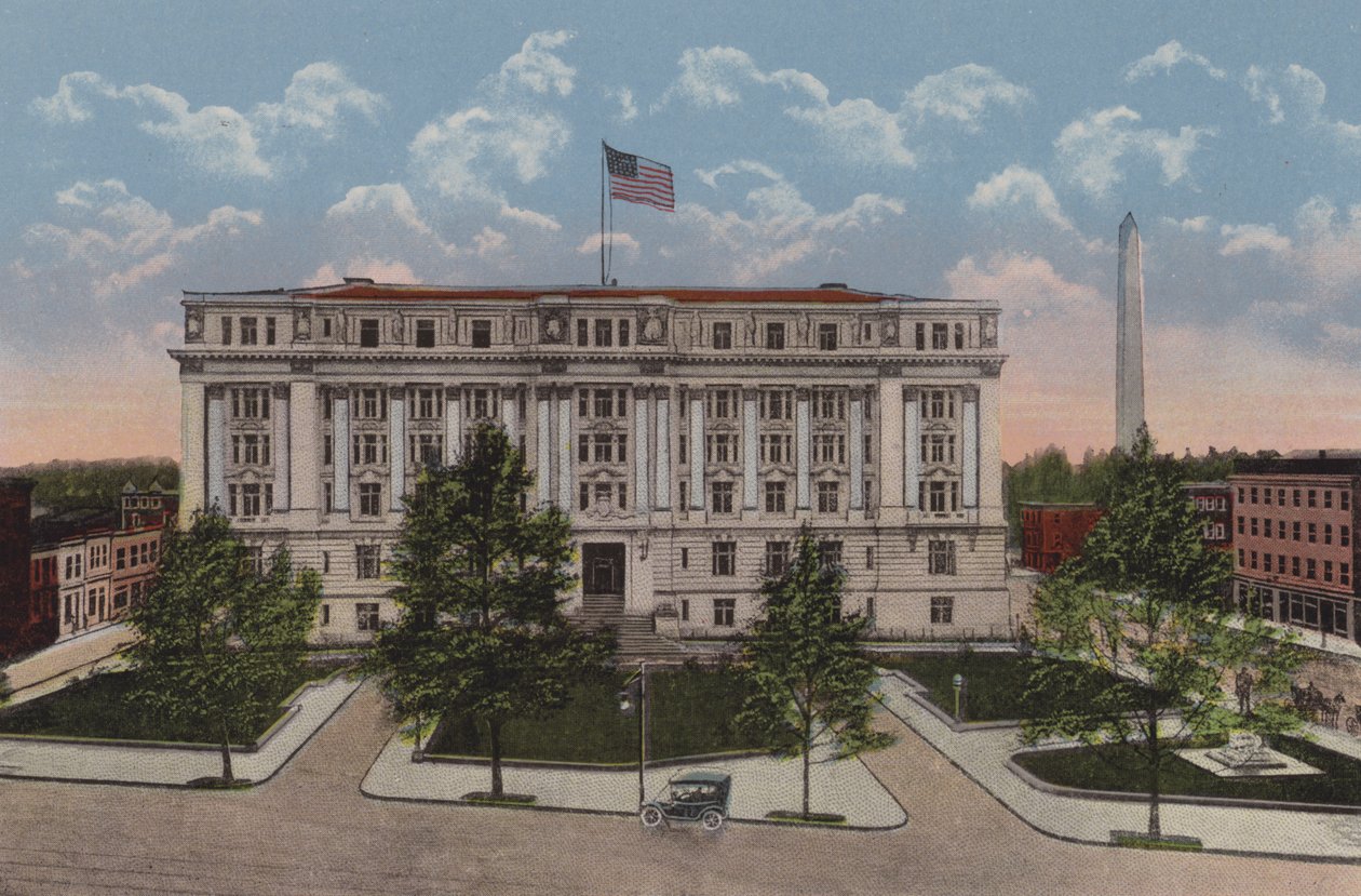 The Municipal Building, Washington DC (lithographie couleur) - American School