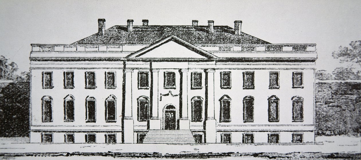 La Maison Blanche en 1807 (gravure) - American School