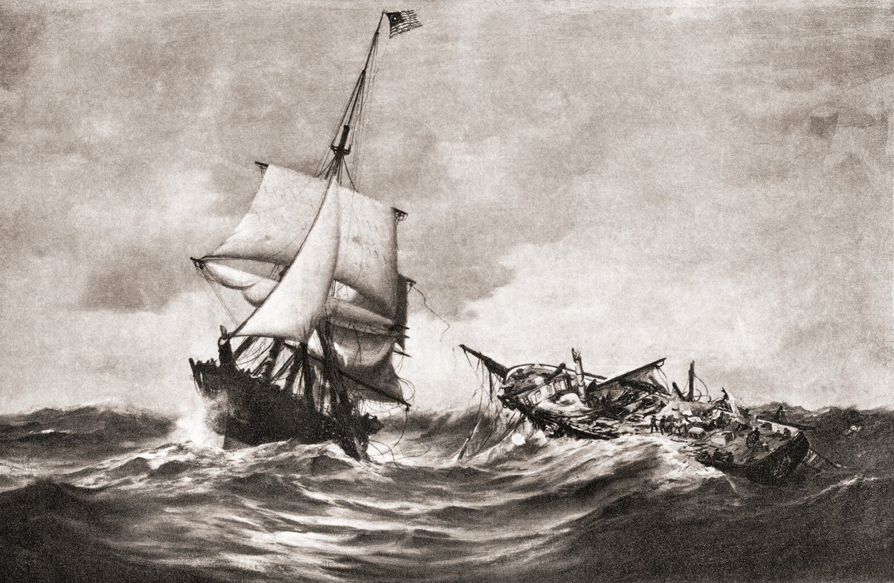 La capture du HMS Frolic par le sloop de guerre USS Wasp, une action navale menée dans l