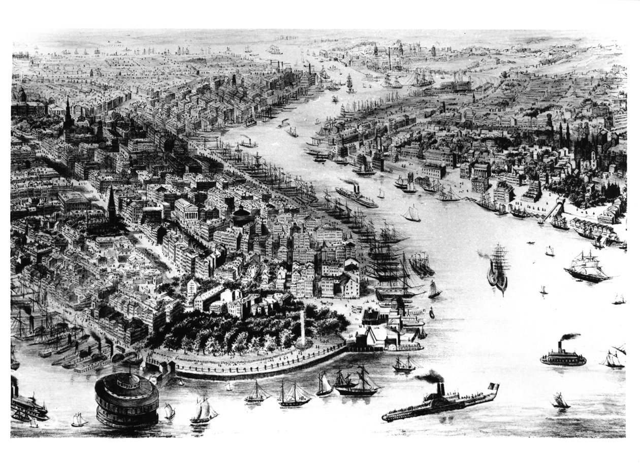 Vue de Manhattan et de la baie de l