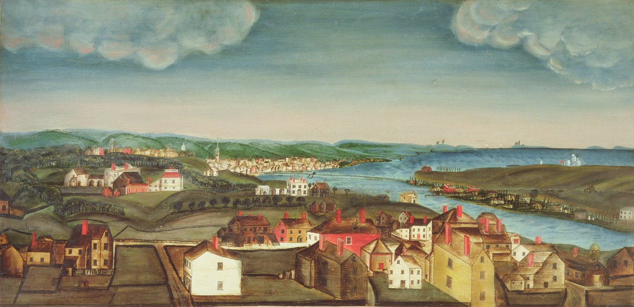 Vue de Northfields (North Salem) et de Beverly, Massachusetts - American School