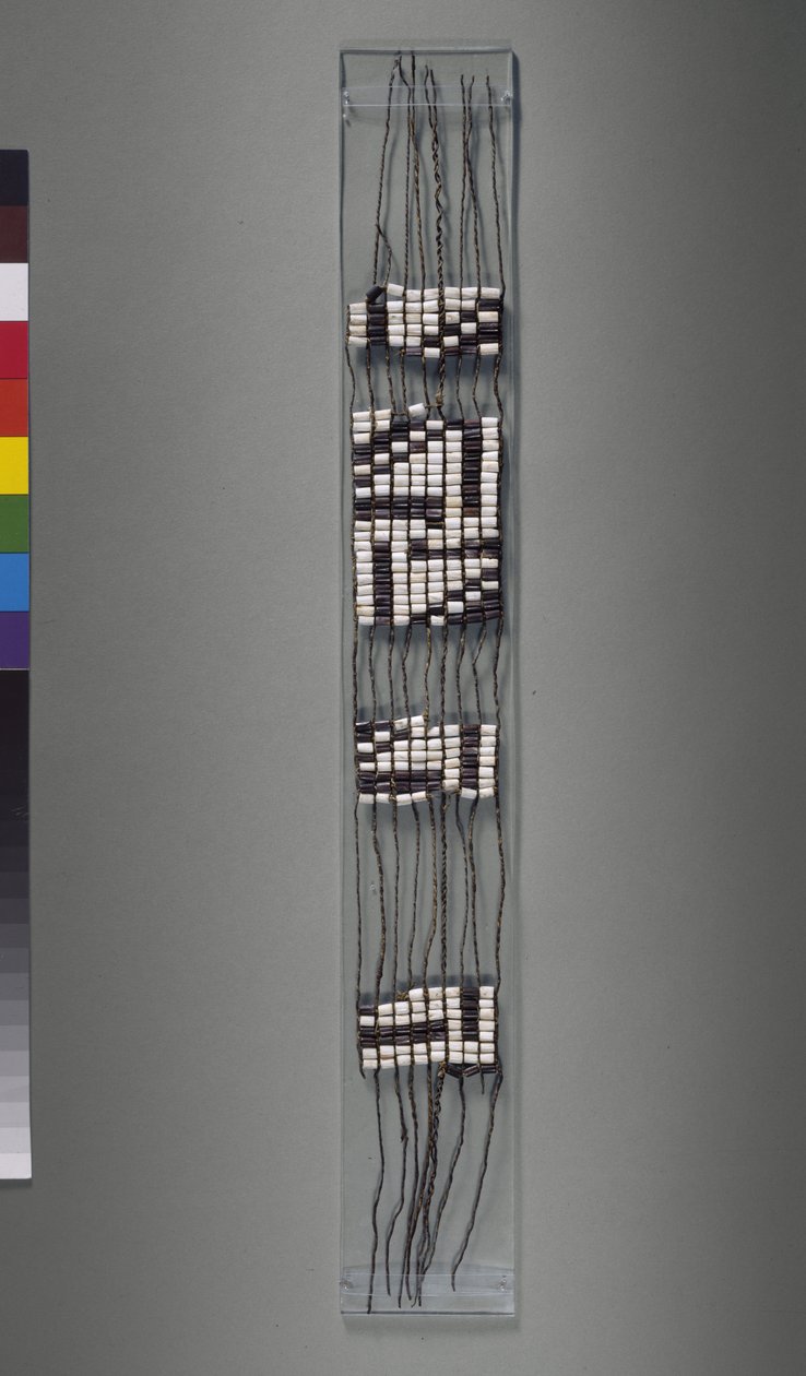 Ceinture de wampum, tribu iroquoise ou algonquienne américaine, possible 17e siècle - American School