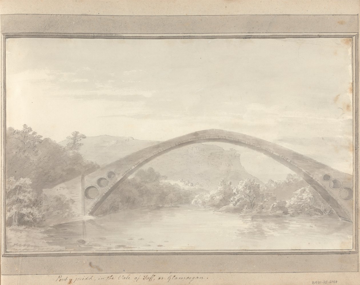 Vues en Angleterre, Écosse et Pays de Galles : Pont Y Pridd, dans la vallée de Taff ou Glamorgan - Amos Green