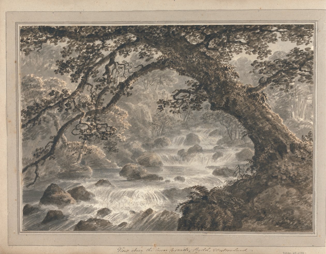 Vue près de la cascade inférieure, Rydal Westmorland - Amos Green