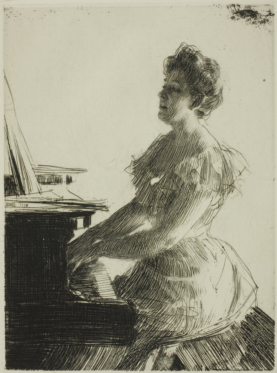 Au piano - Anders Leonard Zorn