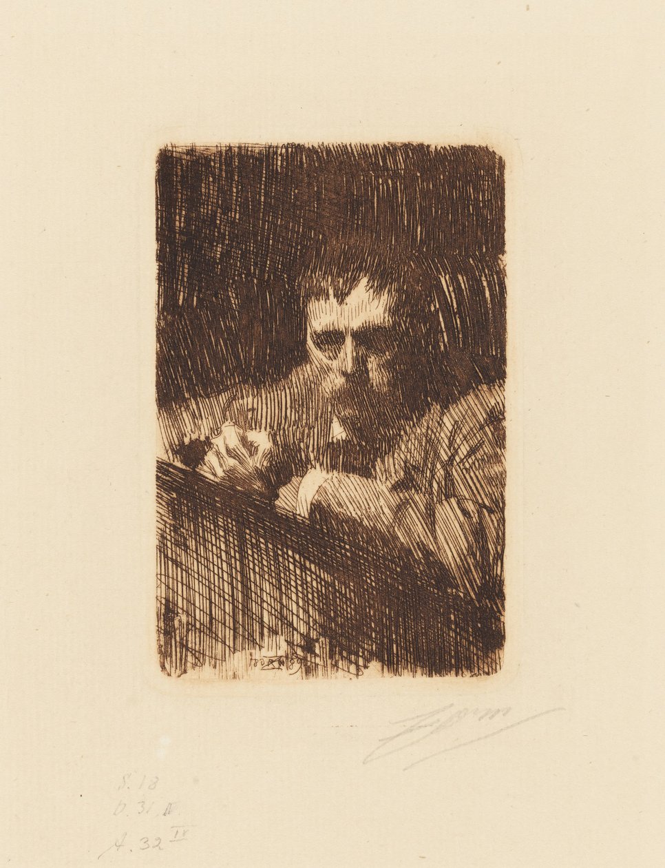 Graveur. Autoportrait - Anders Zorn