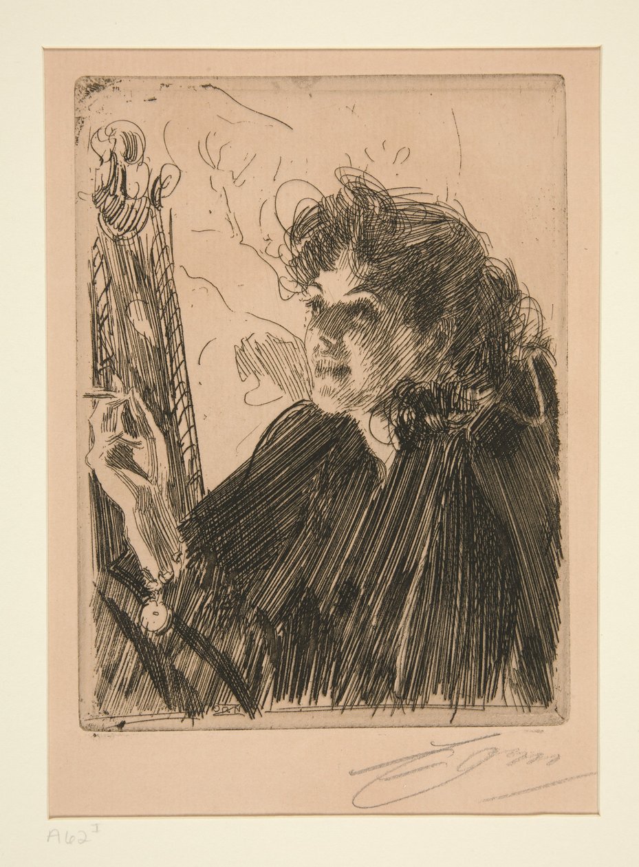 Fille à la cigarette II - Anders Zorn