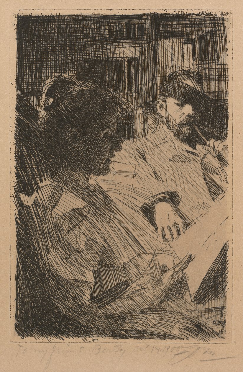 Lecture (M. et Mme Ch. Deering) - Anders Zorn