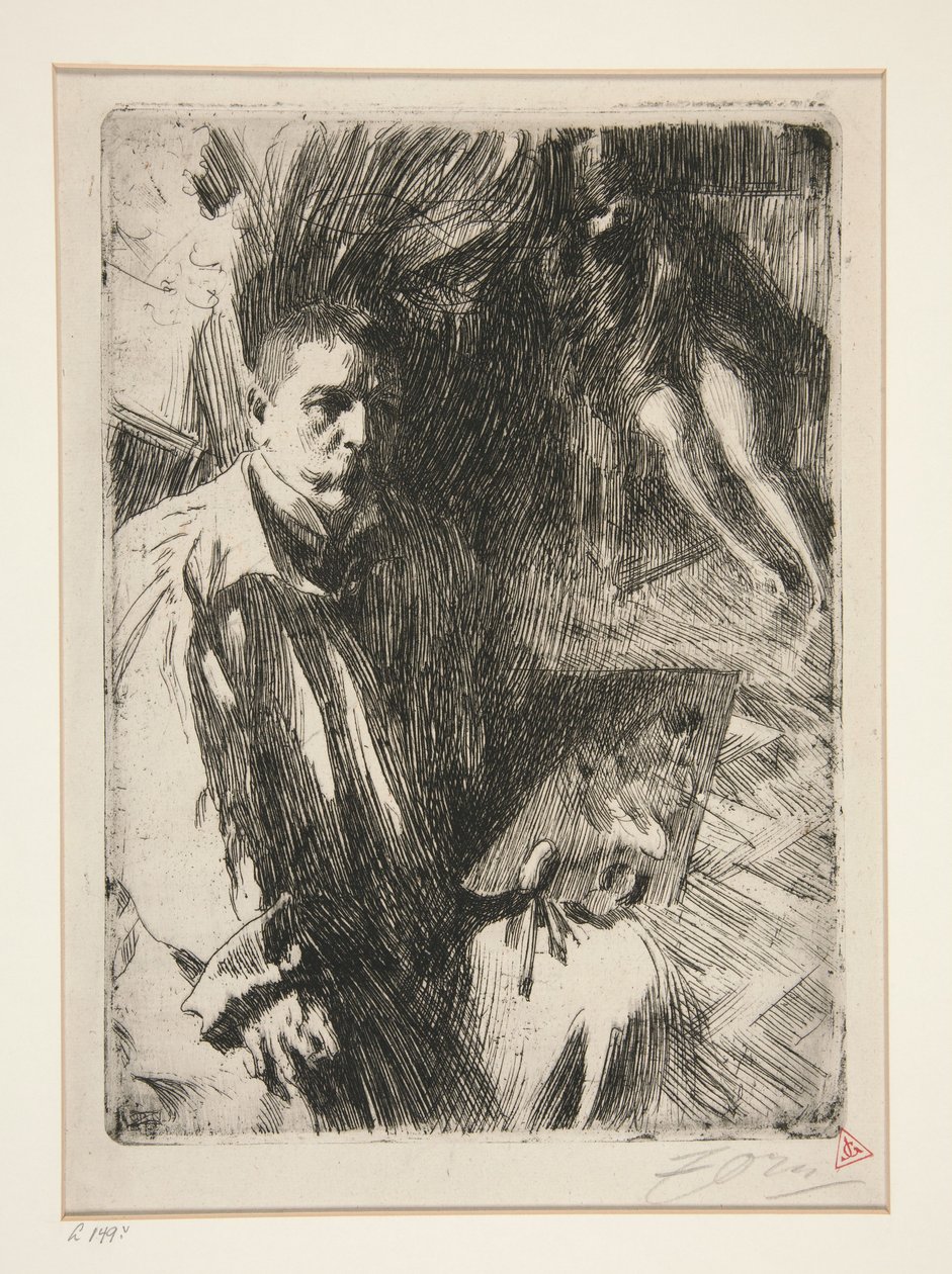 Autoportrait avec modèle II - Anders Zorn