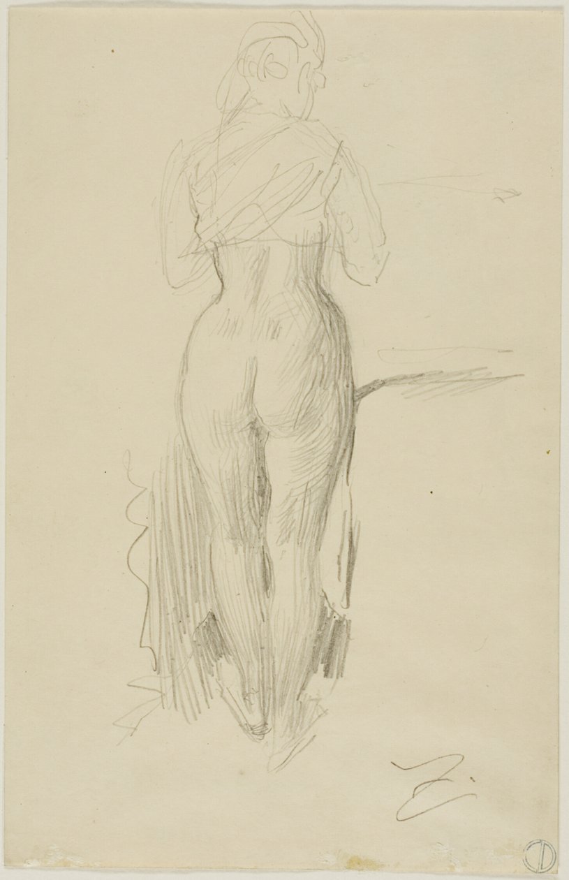 Figure féminine debout vue de derrière - Anders Zorn