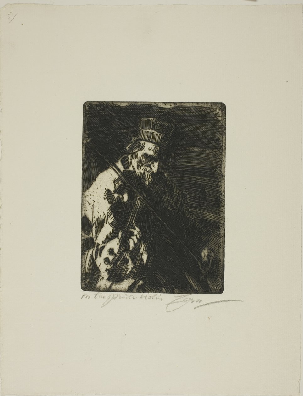 Violoniste du village - Anders Leonard Zorn
