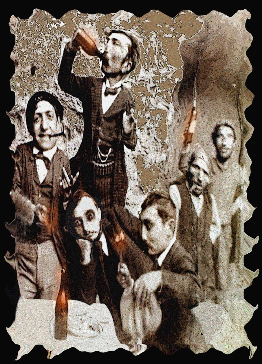 DRINKERS : Poètes maudits, 2002 (peinture numérique) - Ando Gilardi
