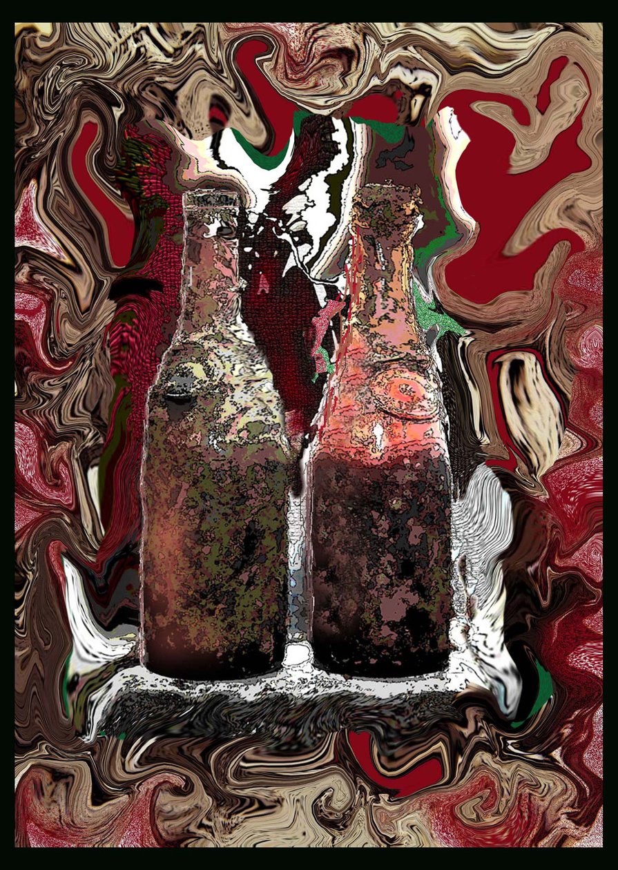 GOOD OLD WINE, 2002 (peinture numérique) - Ando Gilardi