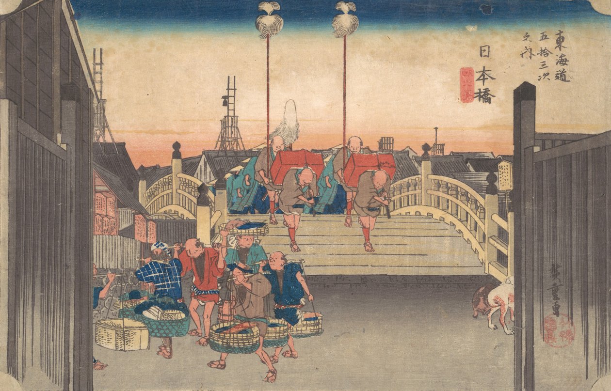 Stations One: Vue du matin de Nihonbashi - Ando Hiroshige