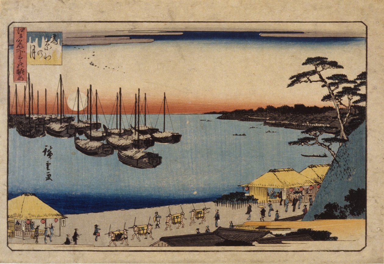 Voiliers dans le port - Ando or Utagawa Hiroshige