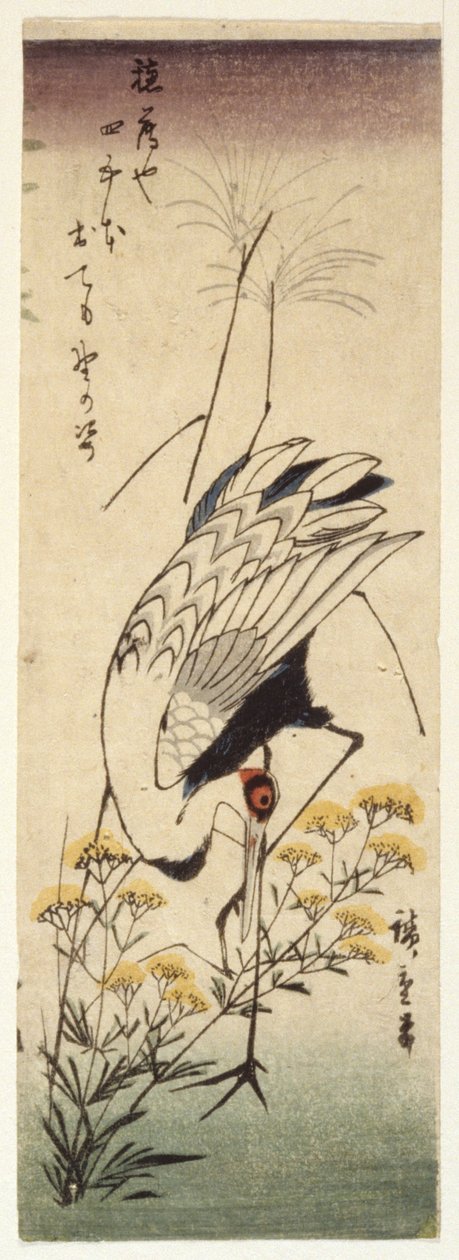Grue avec moutarde sauvage - Ando or Utagawa Hiroshige