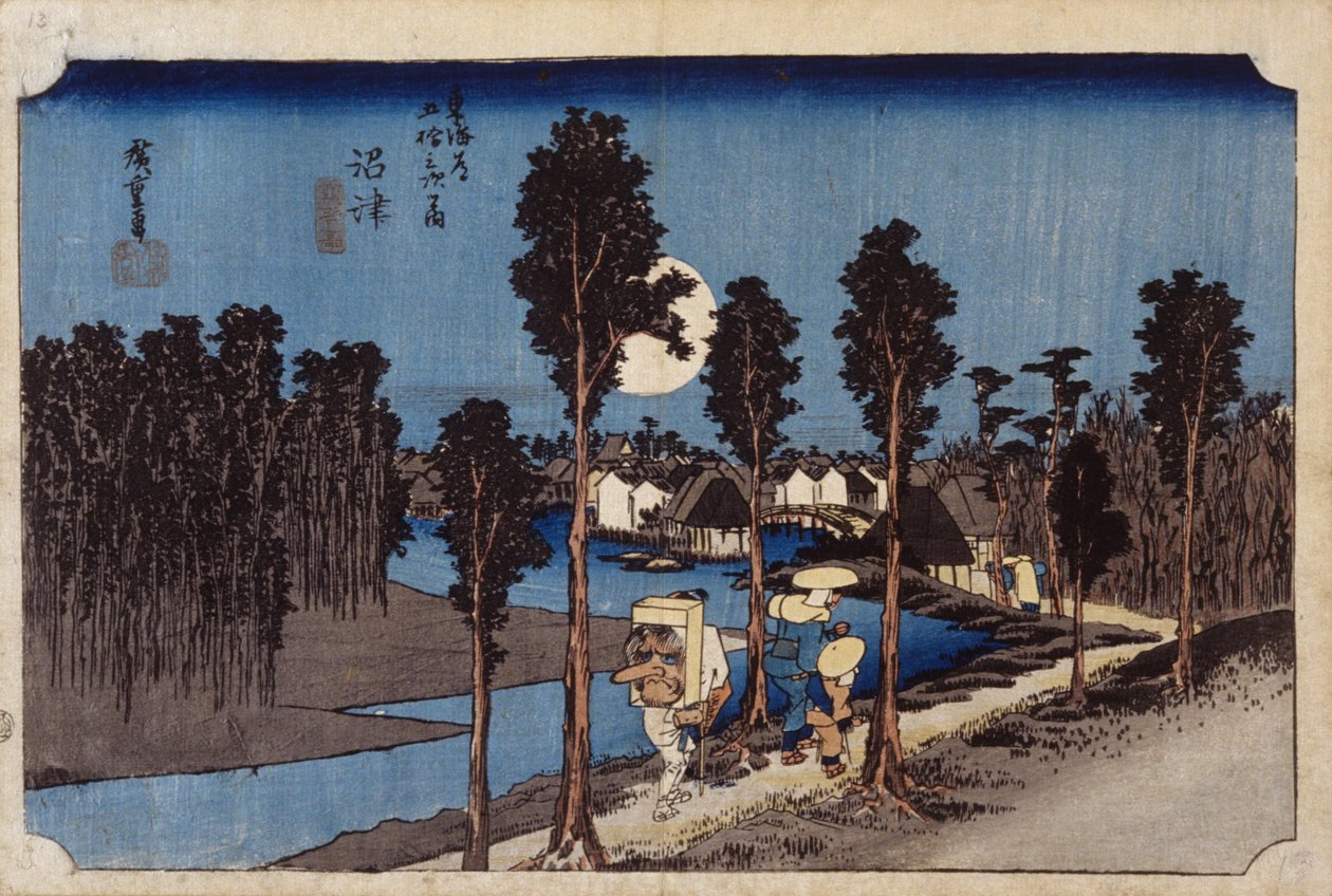 Scène de crépuscule à Numazu, #13 - Ando or Utagawa Hiroshige