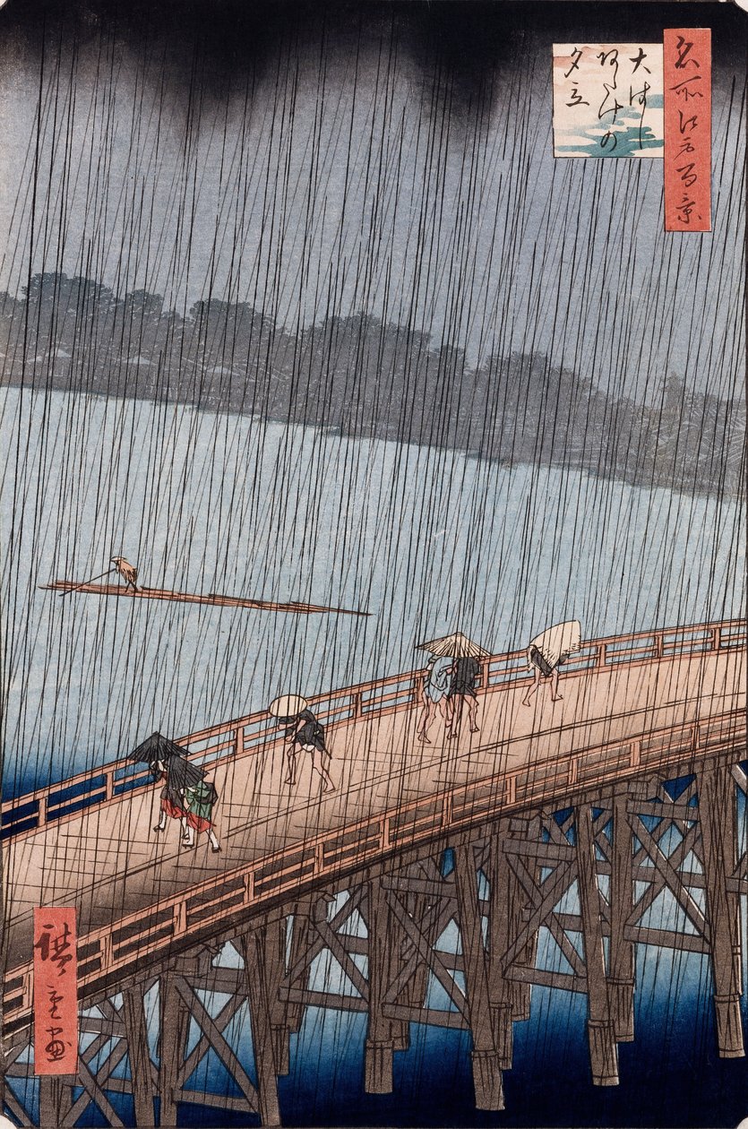 Ohashi, Averse soudaine à Atake, de la série "Cent vues des lieux célèbres d