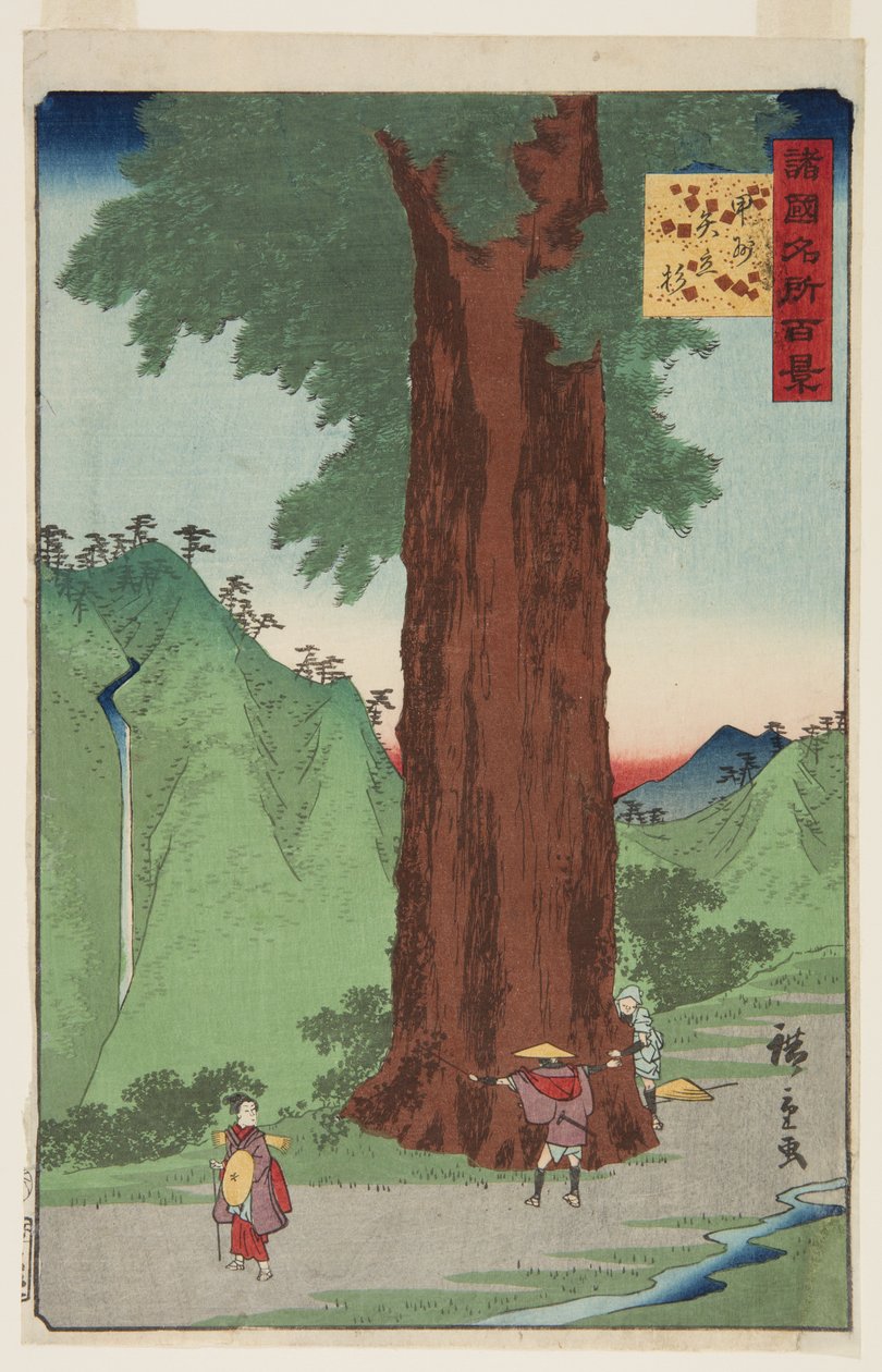 Le cèdre Yatate dans la province de Kai - Ando or Utagawa Hiroshige