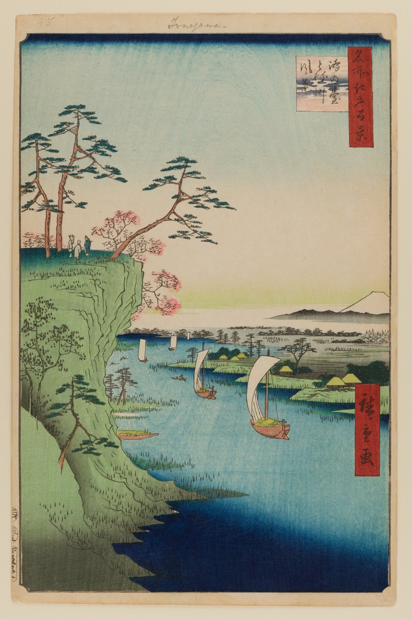 Vue sur Konodai et la rivière Tone - Ando or Utagawa Hiroshige