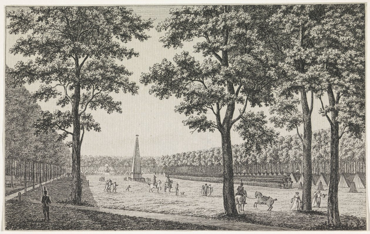 Vue du camp français sur le Malieveld à La Haye en l