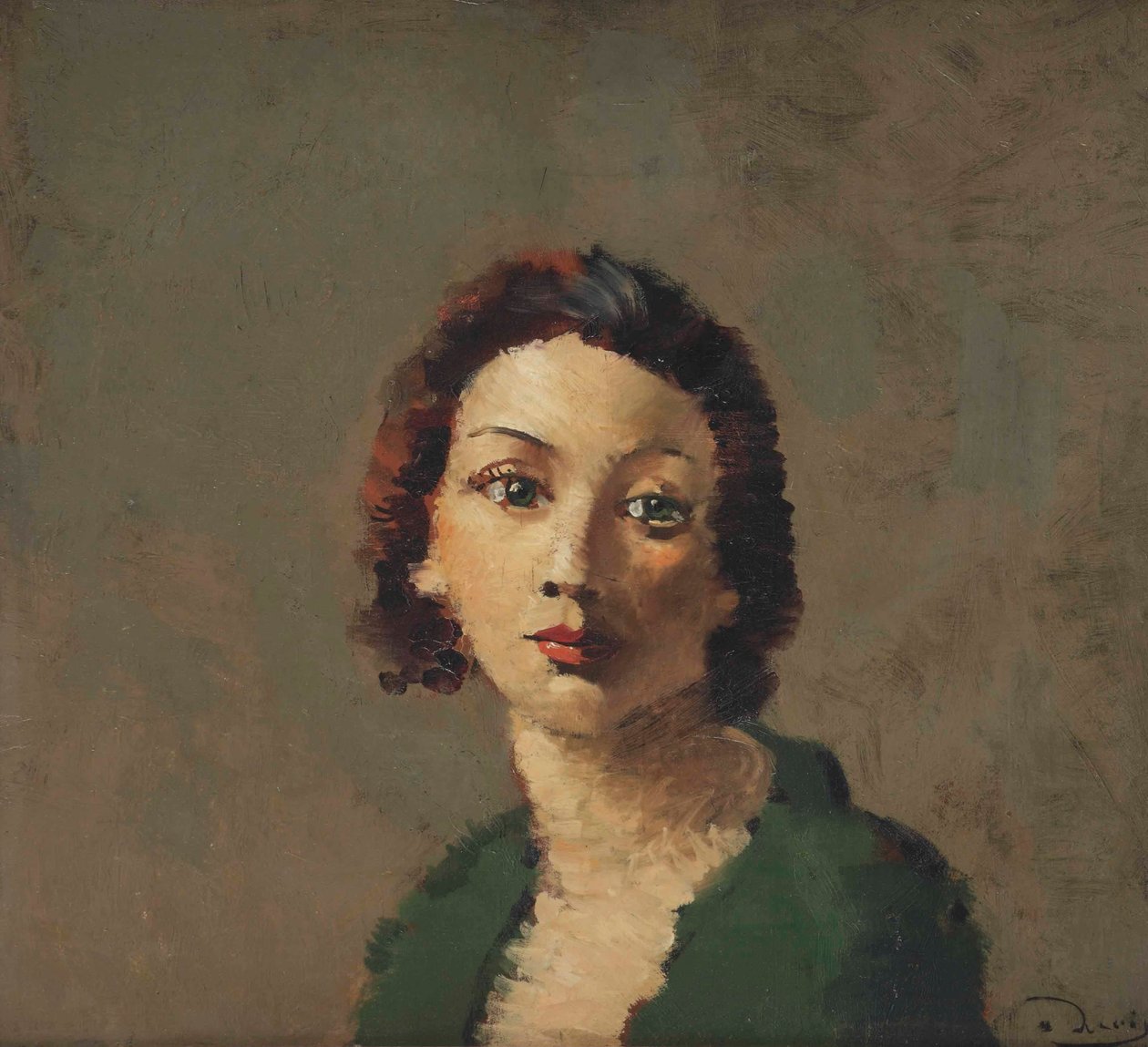 La rousse au corsage vert - Andre Derain