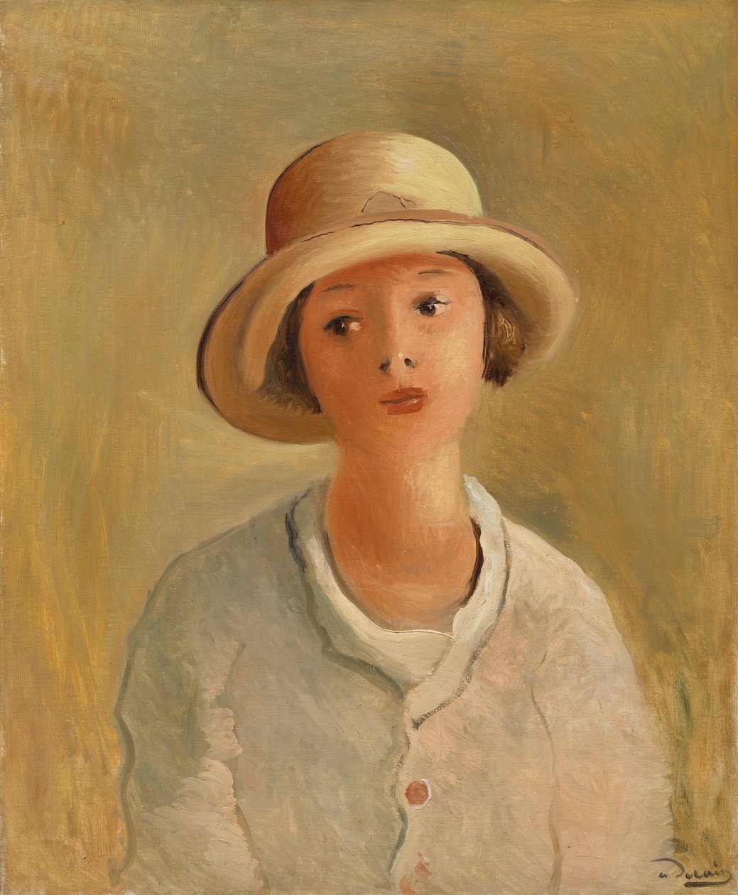 Portrait de Geneviève au chapeau de paille, nièce du peintre - Andre Derain