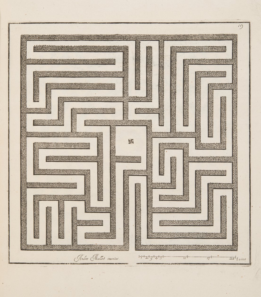 Conception pour Parterre, de Théâtre des Plans et Jardinages, pub. 1652 - André Mollet