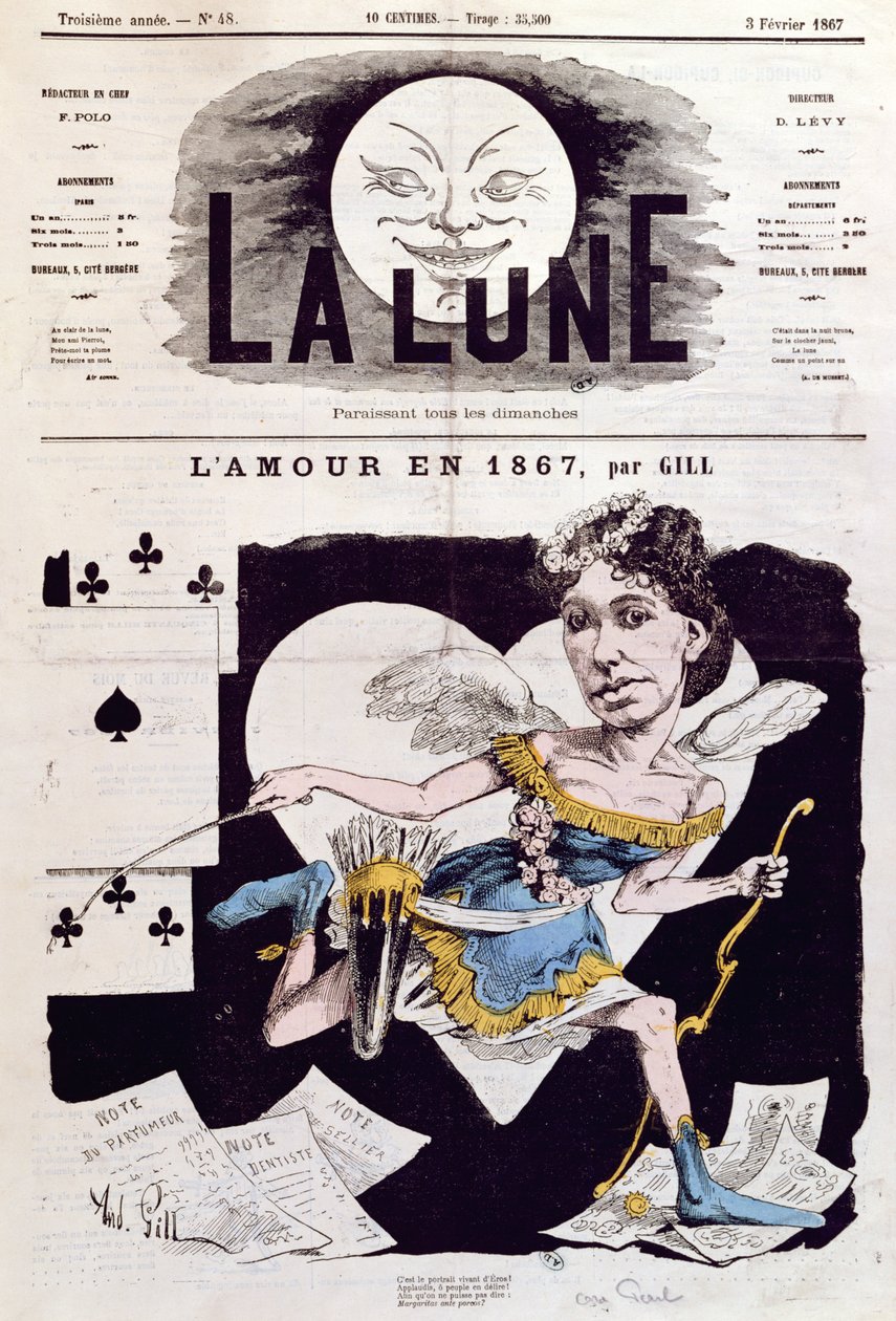 Caricature de Cora Pearl (1842-c.1886) de 
